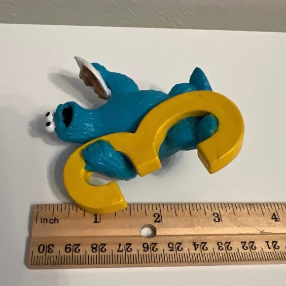 Sesame Street 3" Three Cookie Monster With # 3 Plastic Figure Cake Topper - Picture 3 of 3